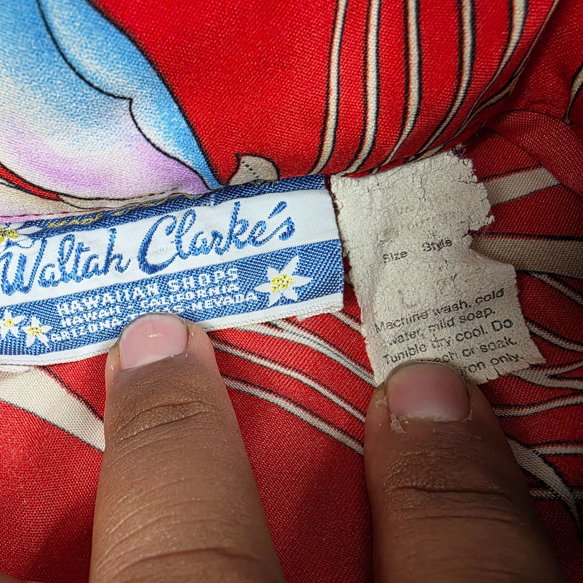 Other Vintage Waltah Clarks Mens Large Red Blue Floral Button Up H Size US L / EU 52-54 / 3 - 4 Thumbnail