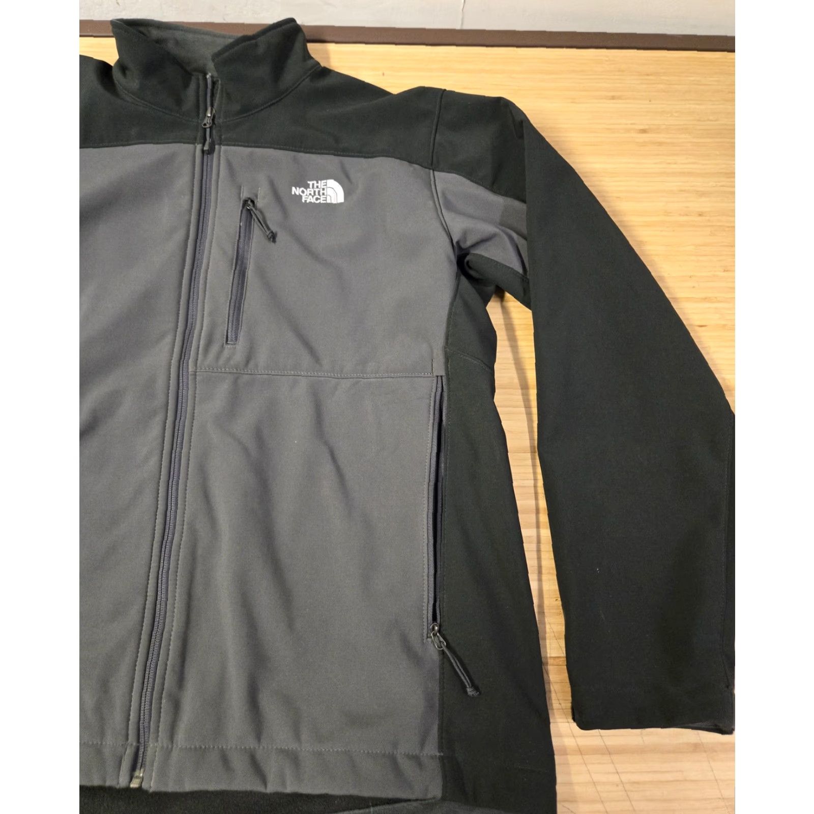 The North Face The North Face Jacket Mens XL Gray Black Softshell Full Zip Fleece Lined Outdoors Size US XL / EU 56 / 4 - 2 Thumbnail
