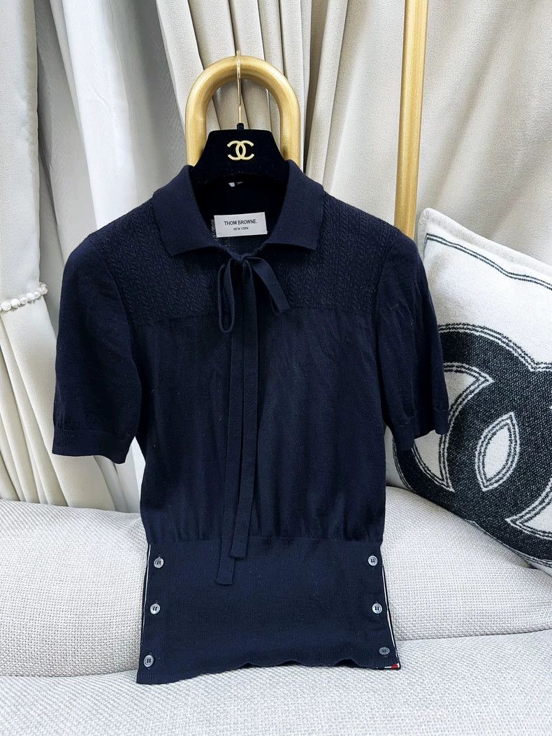 Thom Browne Thom browne Classic black short-sleeved knitted short-sleev Size XS / US 0-2 / IT 36-38 - 1 Thumbnail