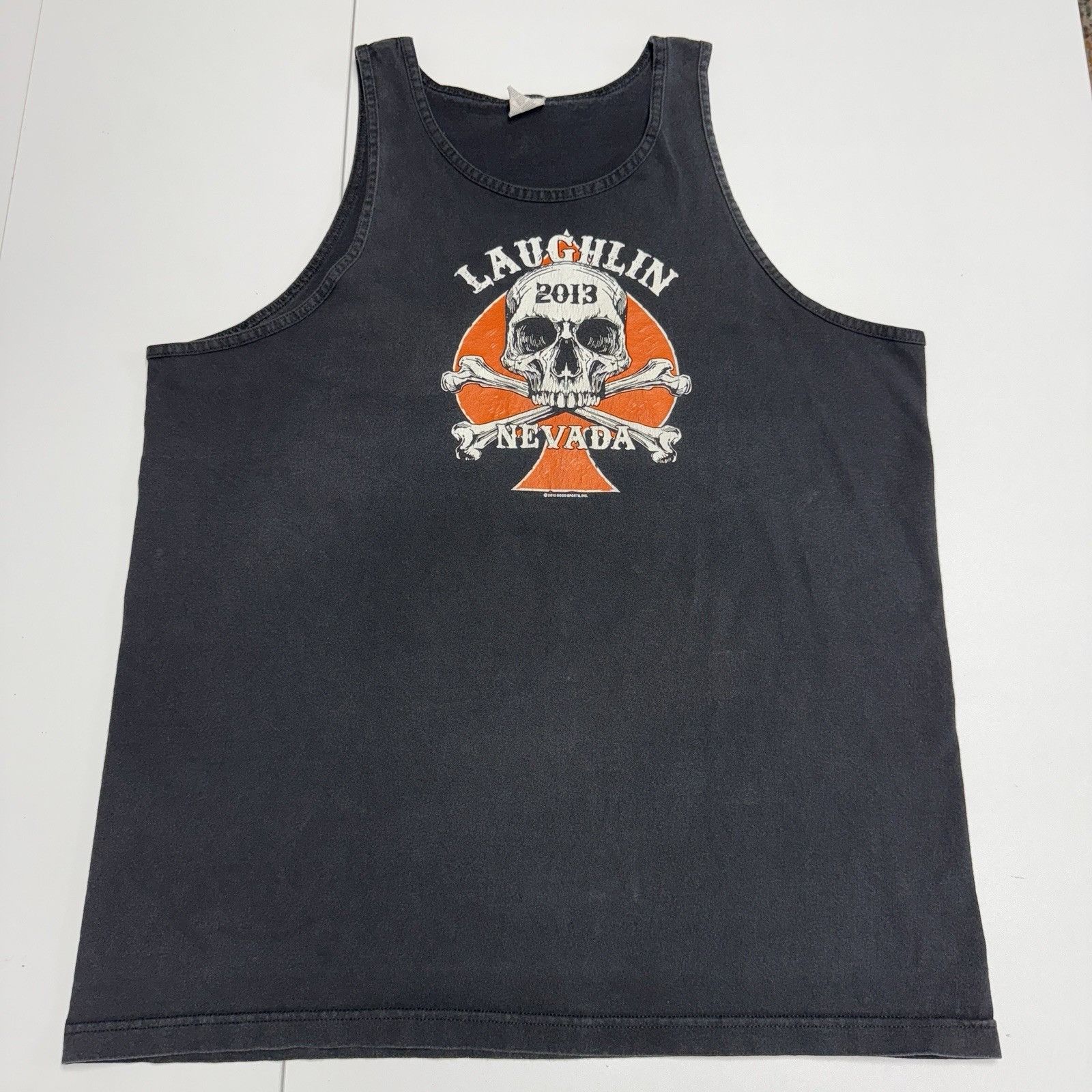 Vintage Laughlin Nevada Biker T Shirt Mens XL 23x29.5 Black Sleevele Size US XL / EU 56 / 4 - 2 Thumbnail