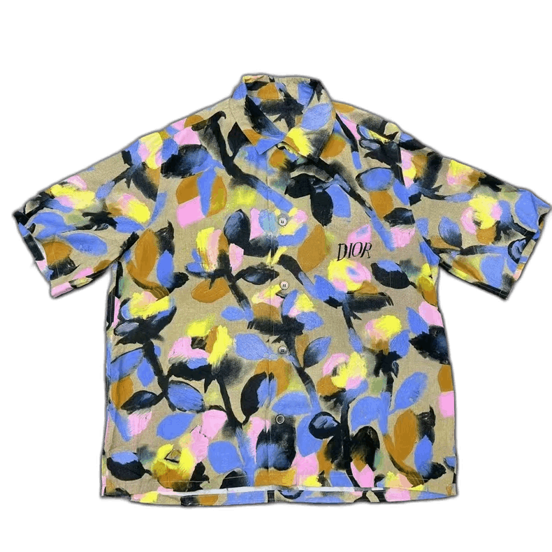 Dior Dior Floral Short Sleeve Shirt Size US M / EU 48-50 / 2 - 1 Thumbnail