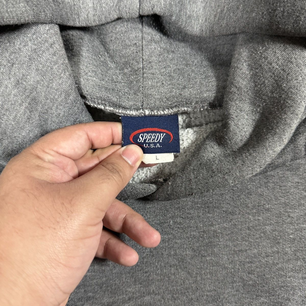 Other Vintage Speedy Grey Blank Essential Hoodie Men's Large Size US L / EU 52-54 / 3 - 3 Thumbnail