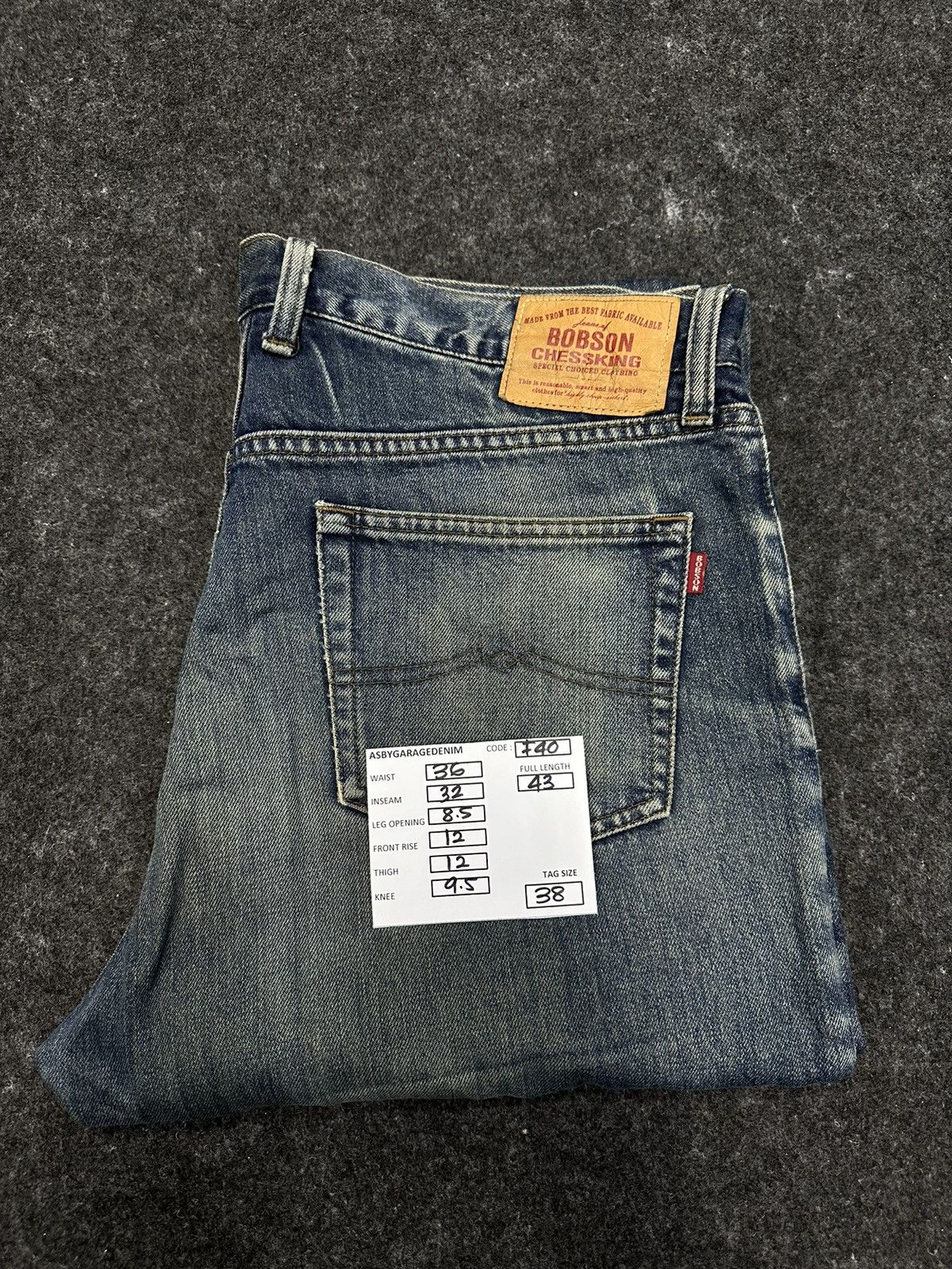 Vintage 90s Bobson Chesskin Faded Washed Denim Size 36 F40 Size US 36 / EU 52 - 15 Thumbnail