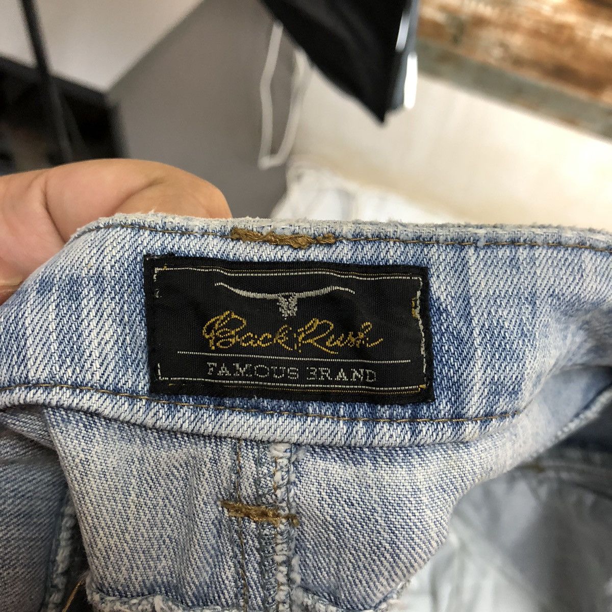 Japanese Brand Back Rush Blue Multipocket bootcut denim Jeans #A2430 Size 27" / US 4 / IT 40 - 18 Thumbnail