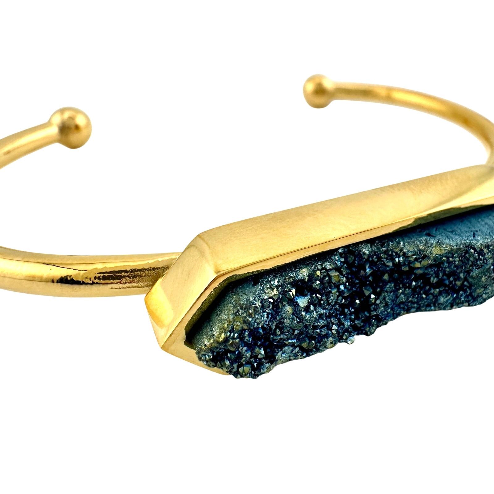 Other Denim Quartz Semi-Precious 18K Yellow Gold Plated Bangle Size ONE SIZE - 1 Thumbnail