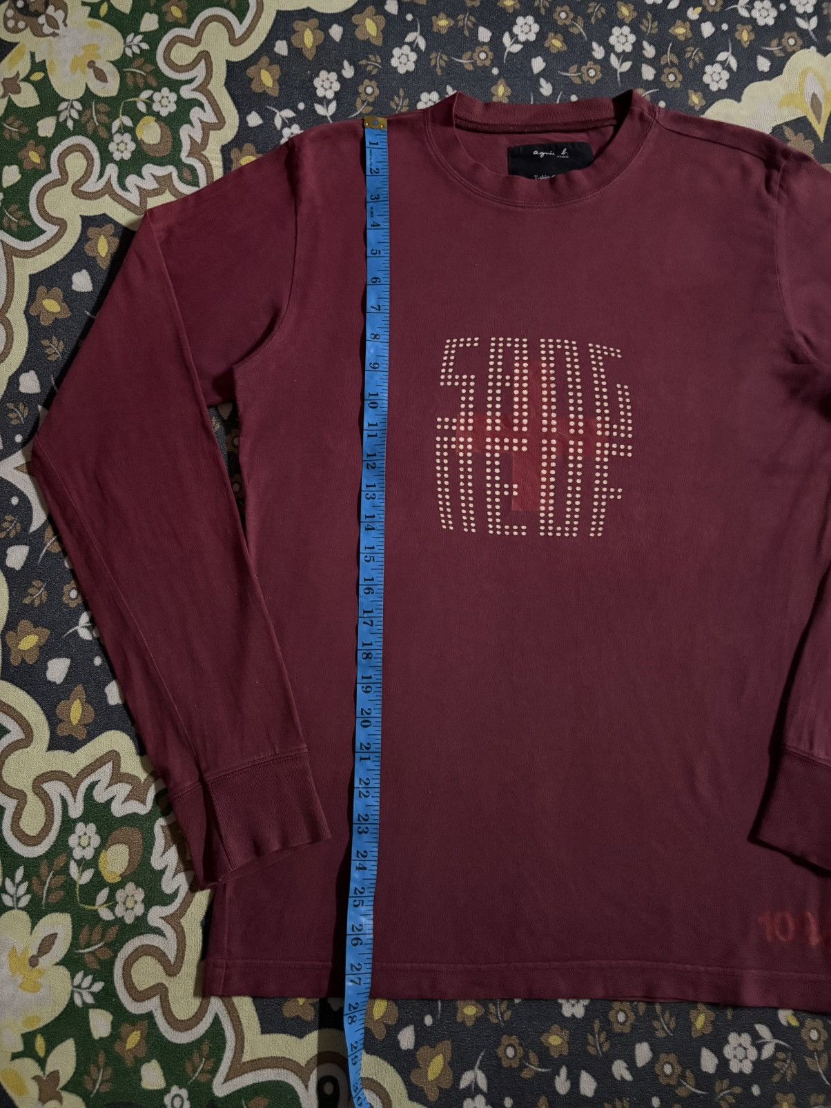 agnes b. 🔥RARE🔥🔥agnes b. SANG NEUF Maroon Color Long Sleeve T-Shirt Size US M / EU 48-50 / 2 - 11 Thumbnail