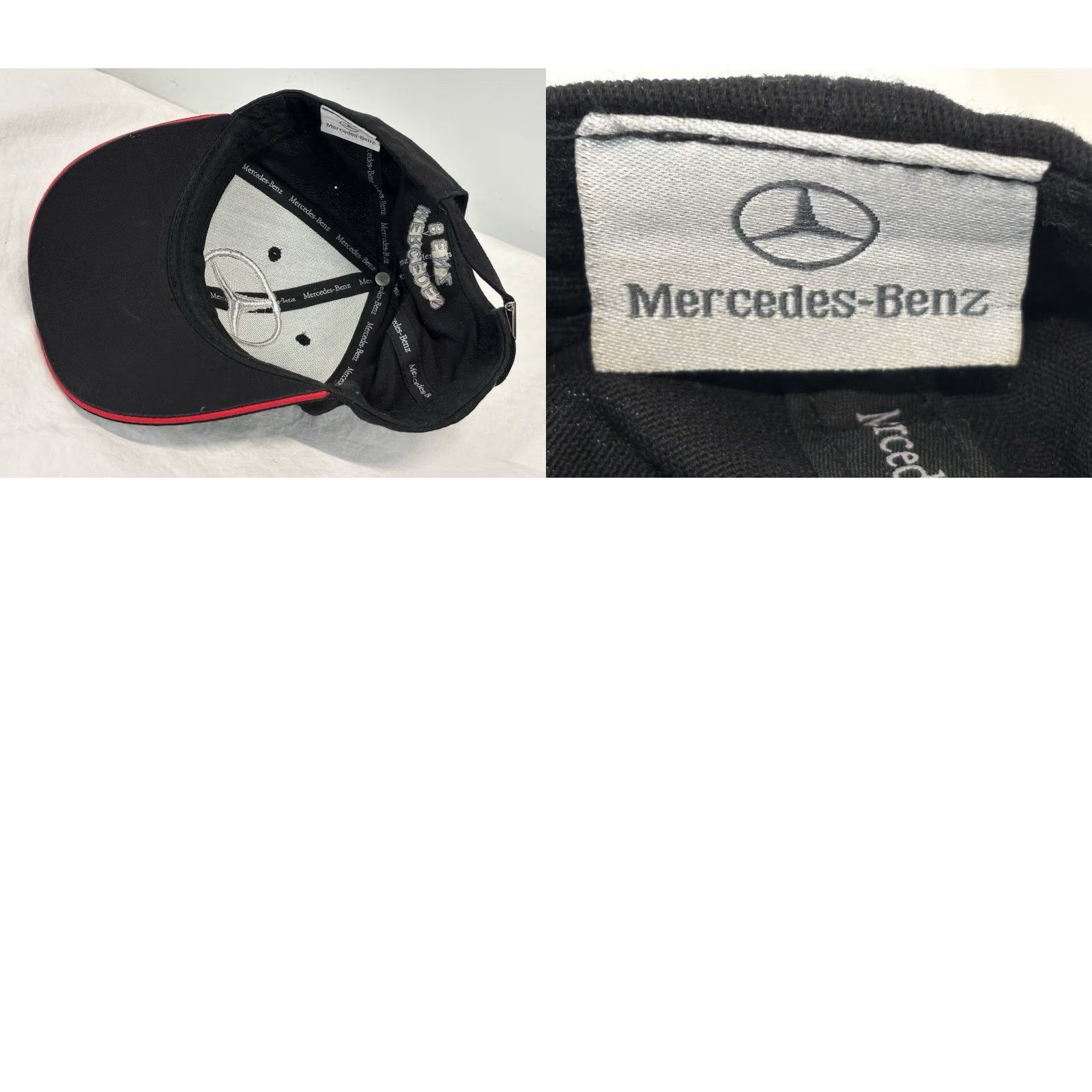 Mercedes-Benz VINTAGE Mercedes-Benz Hat Black Embroidered Emblem Baseball Cap Adjustable Strap Size ONE SIZE - 8 Thumbnail