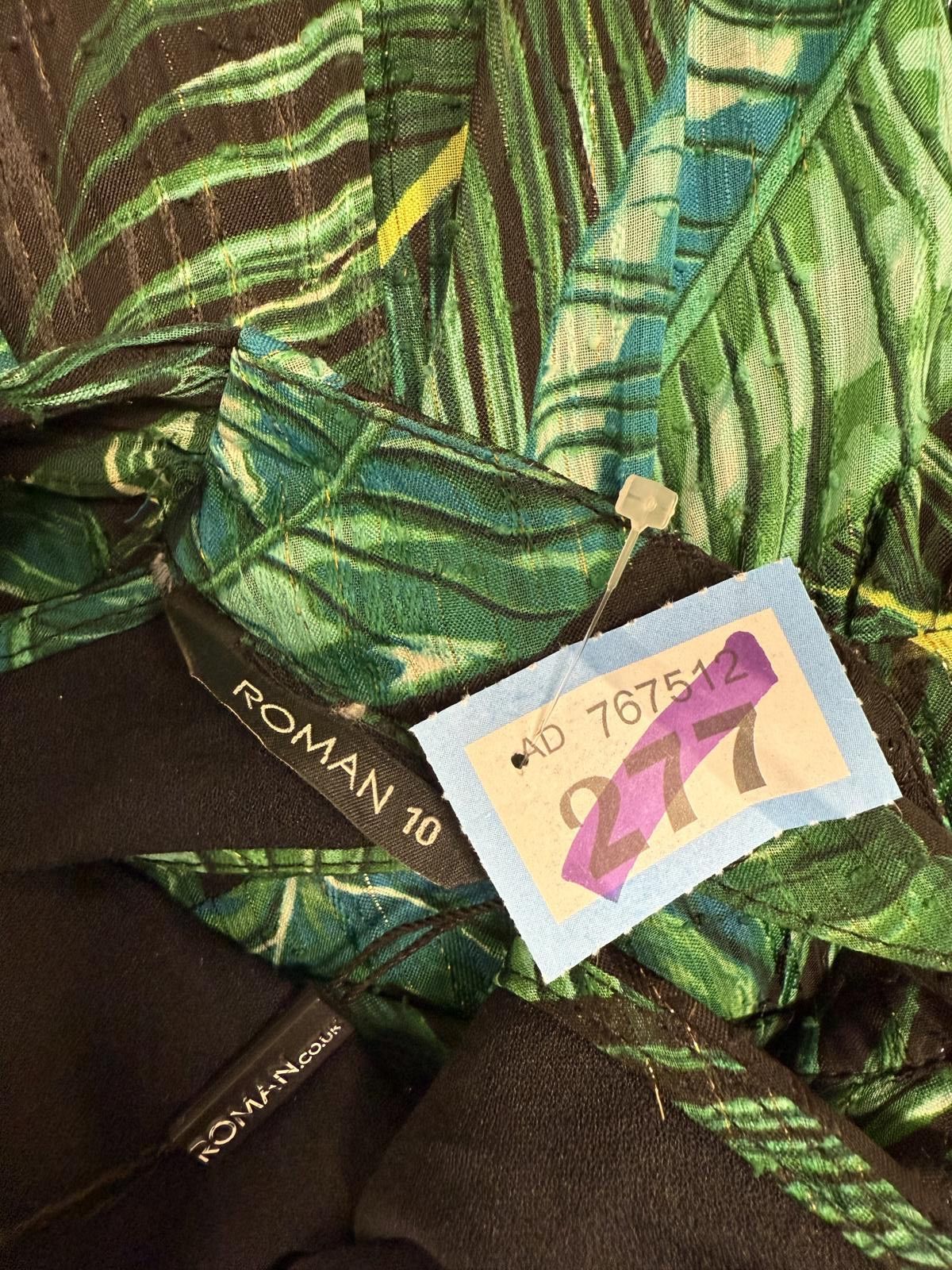 Rogan Roman Sleeveless Maxi Dress with Green Leaf Print Size M / US 6-8 / IT 42-44 - 4 Thumbnail