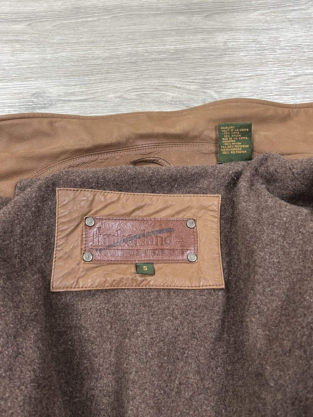 Timberland Vintage Timberland Leather Barn Jacket Brown Multi-Pocket Size US S / EU 44-46 / 1 - 15 Thumbnail