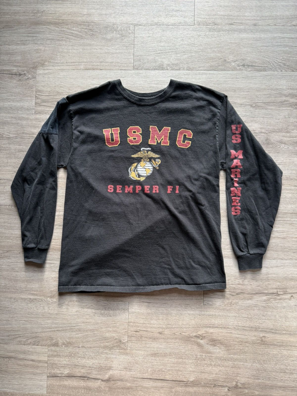 Vintage Vintage Sun-Faded USMC Long Sleeve T Shirt Size US L / EU 52-54 / 3 - 1 Thumbnail