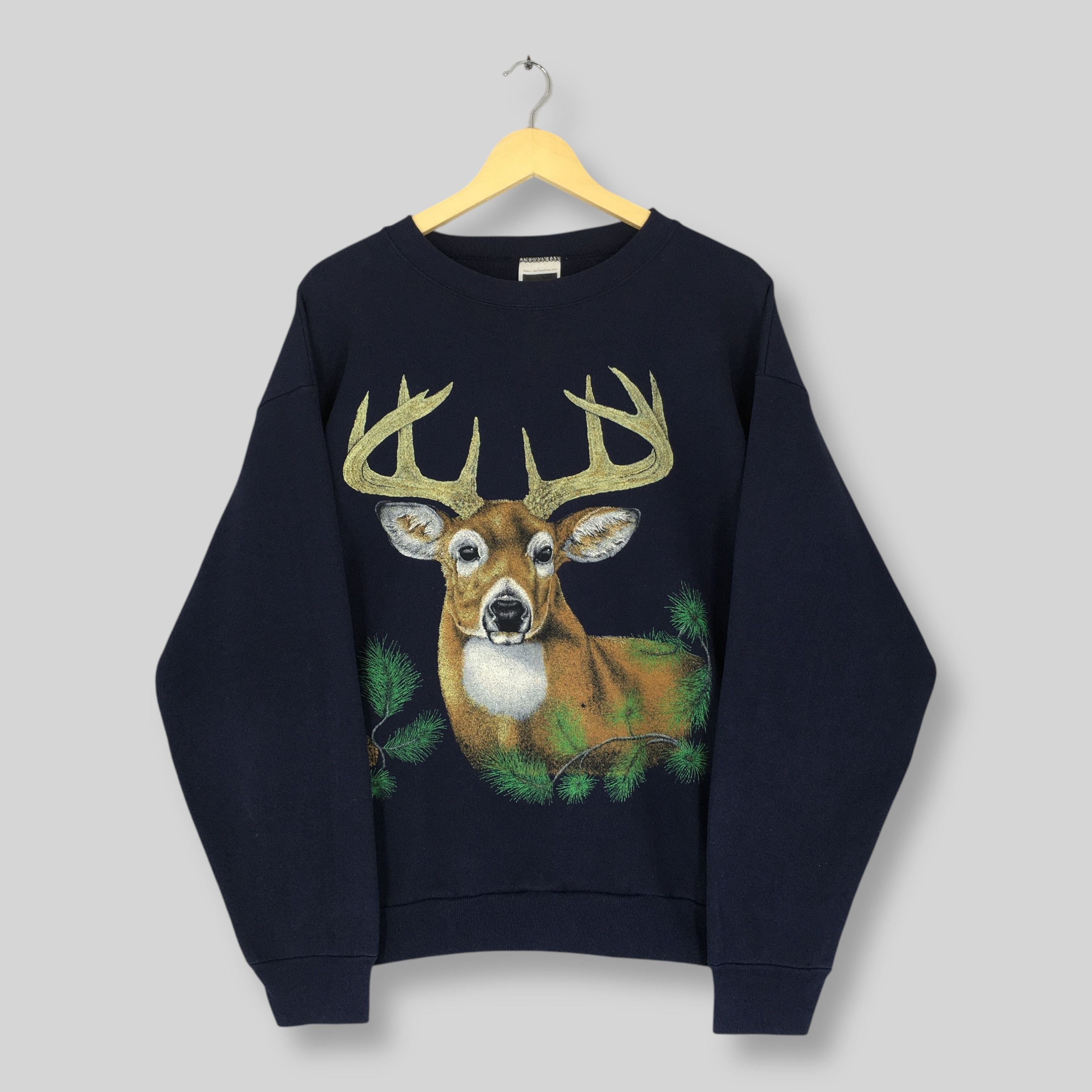 Habitat Vintage 80s White-tailed Deer Wildlife Sweatshirt XLarge Size US XL / EU 56 / 4 - 1 Thumbnail