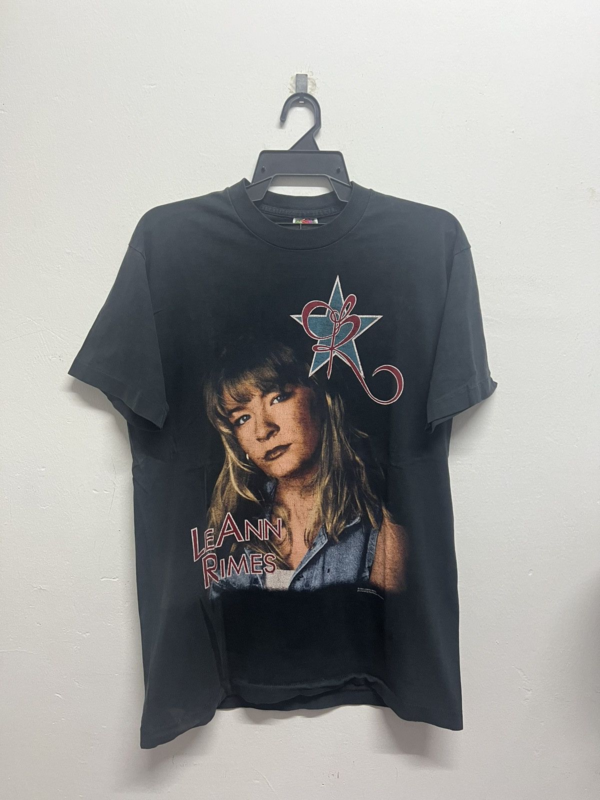 Band Tees × Vintage Vintage 90’s Leann Rimes Blue Tour Tee Size US L / EU 52-54 / 3 - 1 Thumbnail