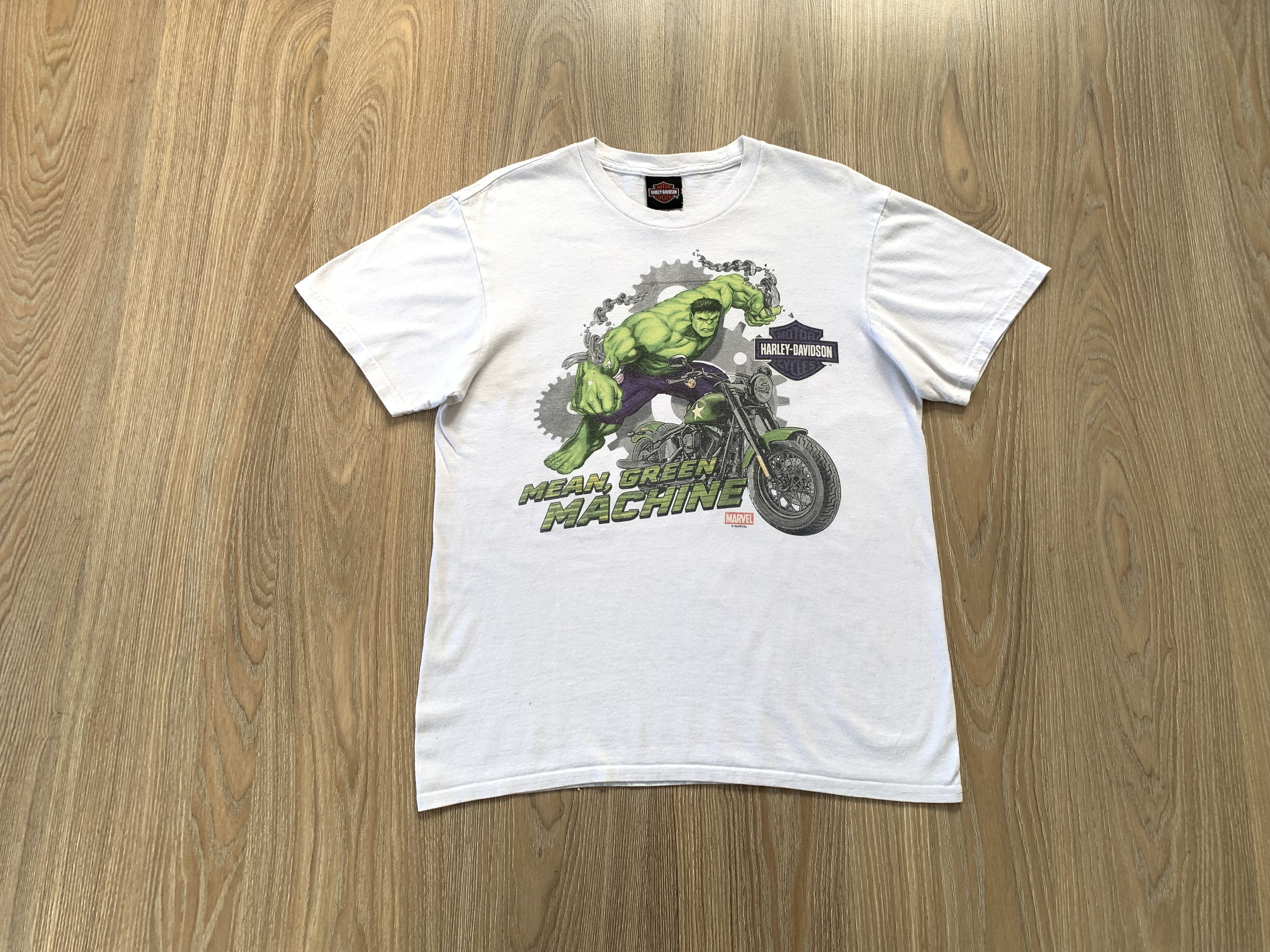 Harley Davidson Mens Harley Davidson Marvel The Hulk Motorcycle T Shirt Size US M / EU 48-50 / 2 - 12 Thumbnail