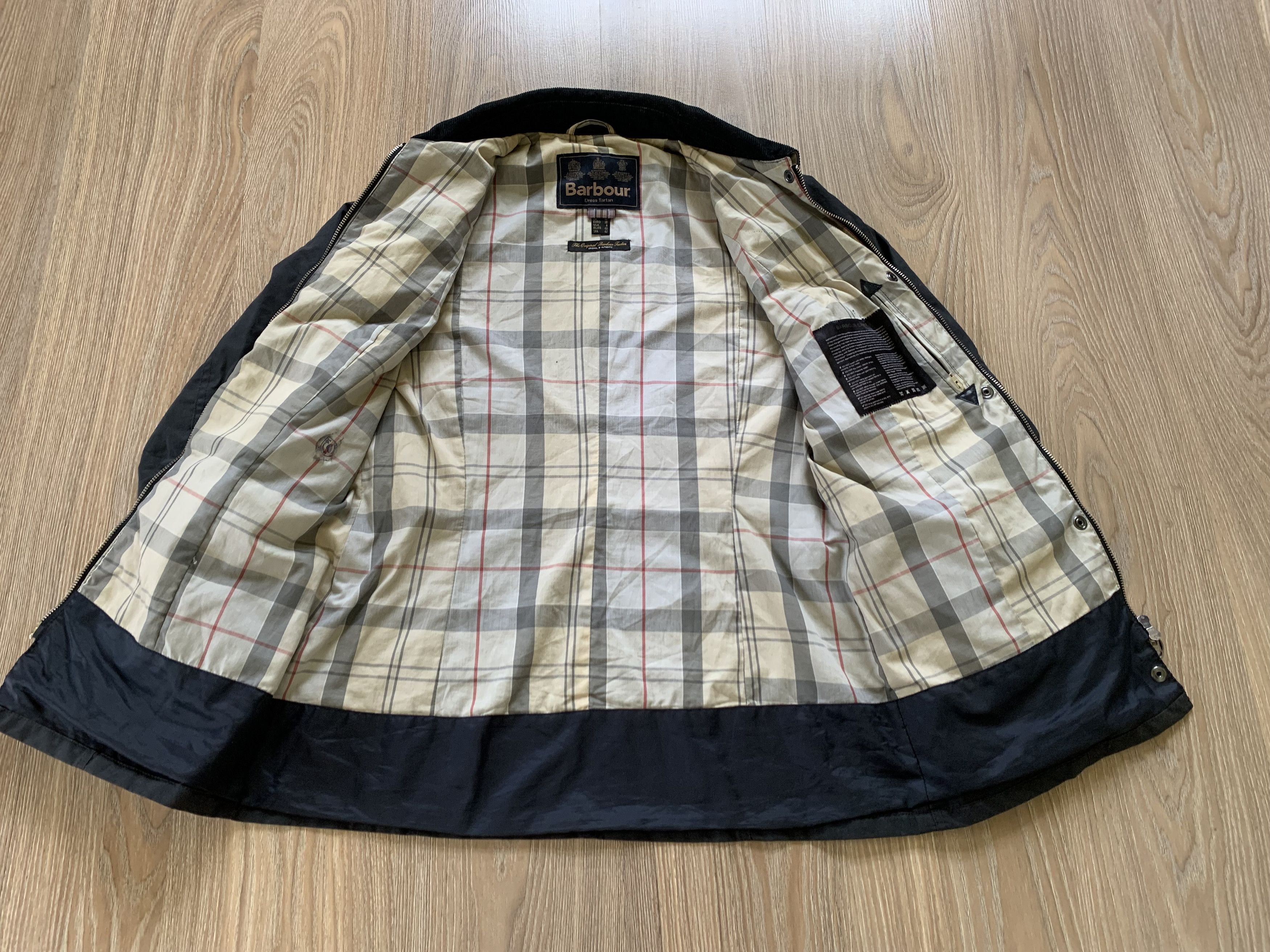 Barbour × Vintage Vintage Barbour Dress Tartan Waxed Women's Jacket Size M / US 6-8 / IT 42-44 - 4 Thumbnail