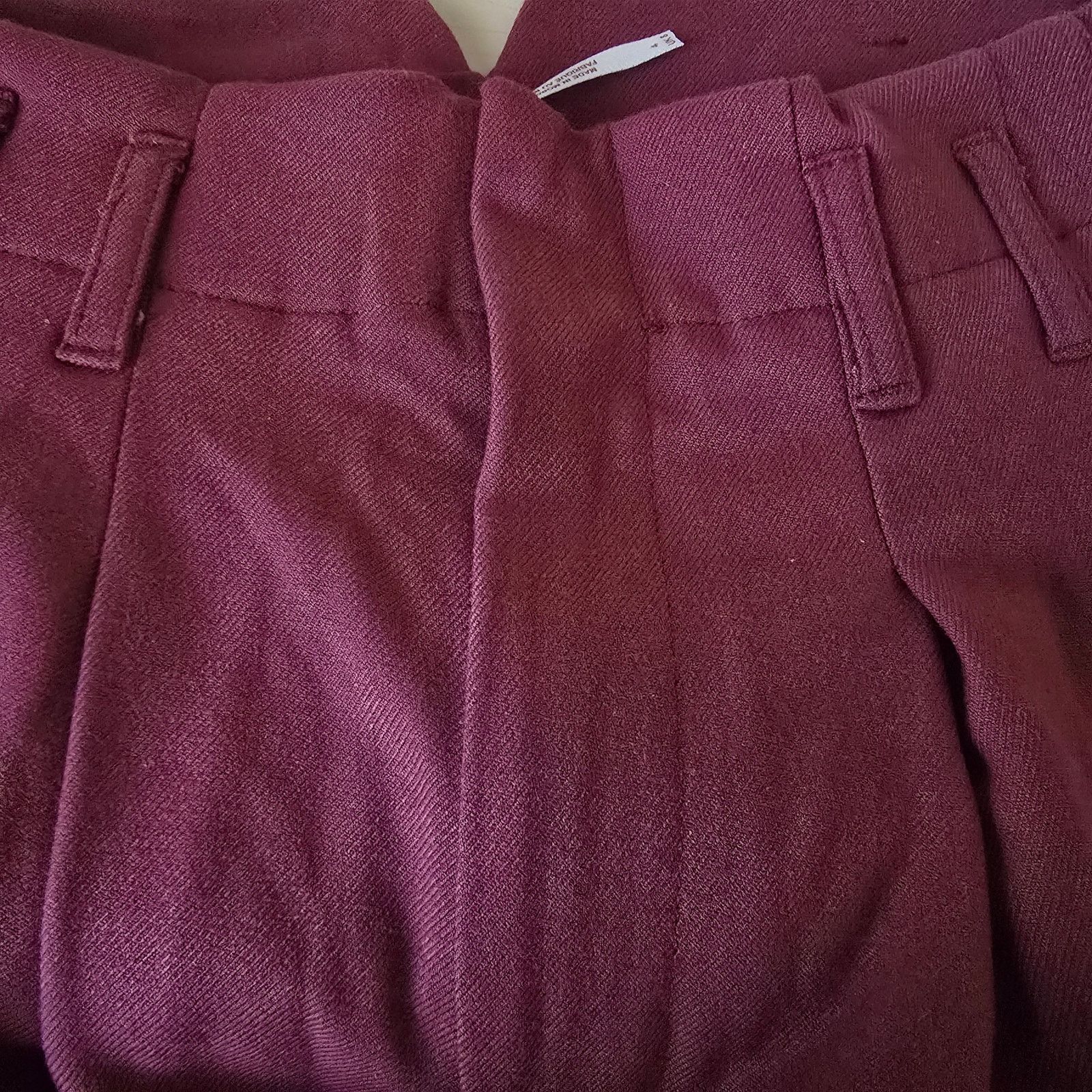 Free People New Calla Tailored Mid-Rise Trousers $108 Size 4 Garnet Size 27" / US 4 / IT 40 - 7 Thumbnail