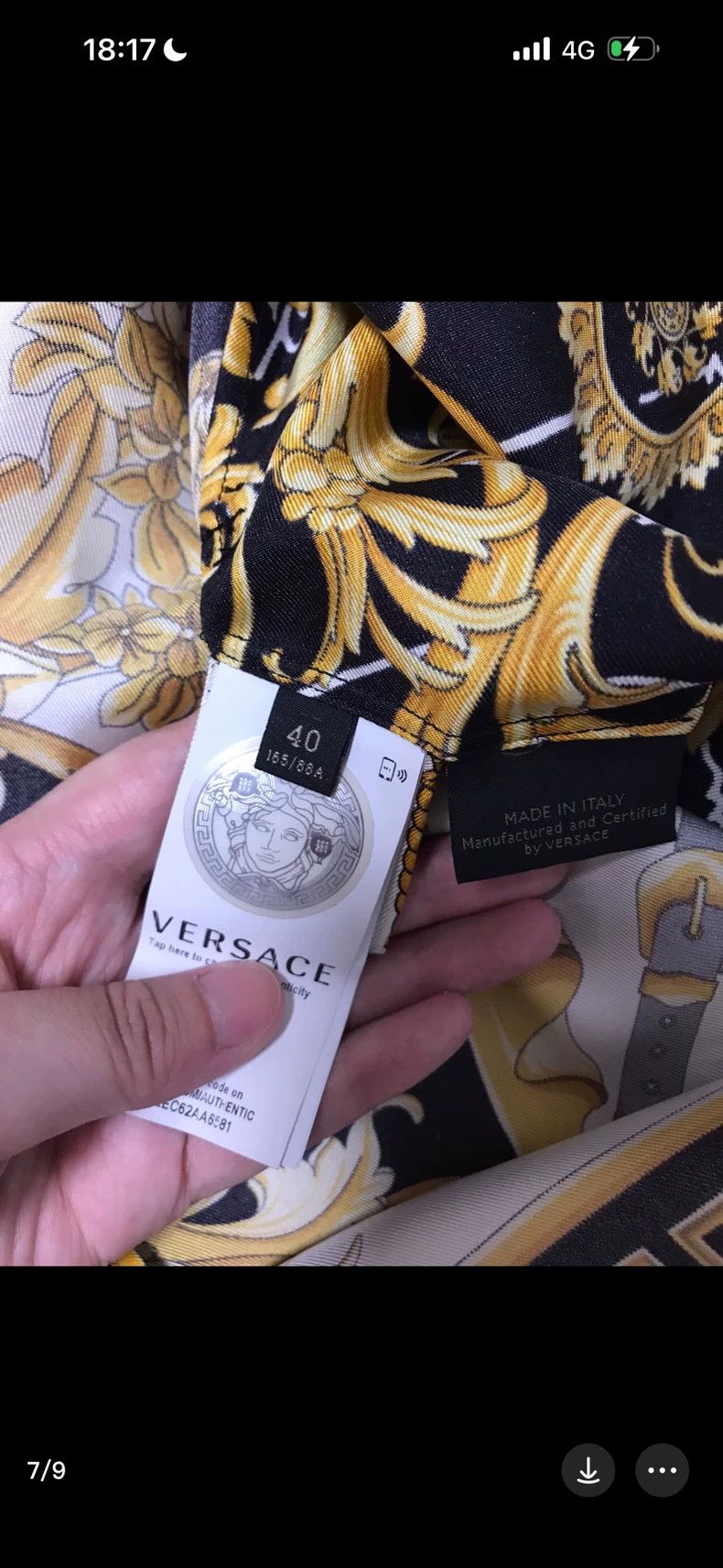 Versace Versace Baroque shirt-style dress Size M / US 6-8 / IT 42-44 - 5 Thumbnail