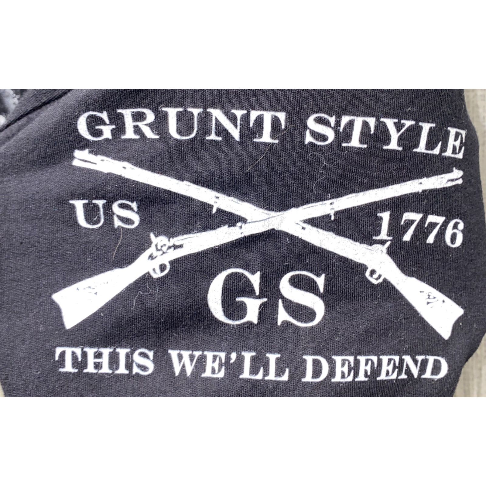 Vintage Grunt Style T-Shirt Mens Black Print Short Sleeve Size S Shirt Regular Cotton Black Mens Size S Size US S / EU 44-46 / 1 - 3 Thumbnail