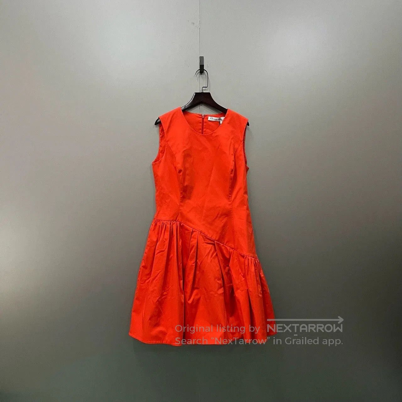 Dior orange irregular dress by Dior. Size US 40 / EU 56 - 1 Thumbnail