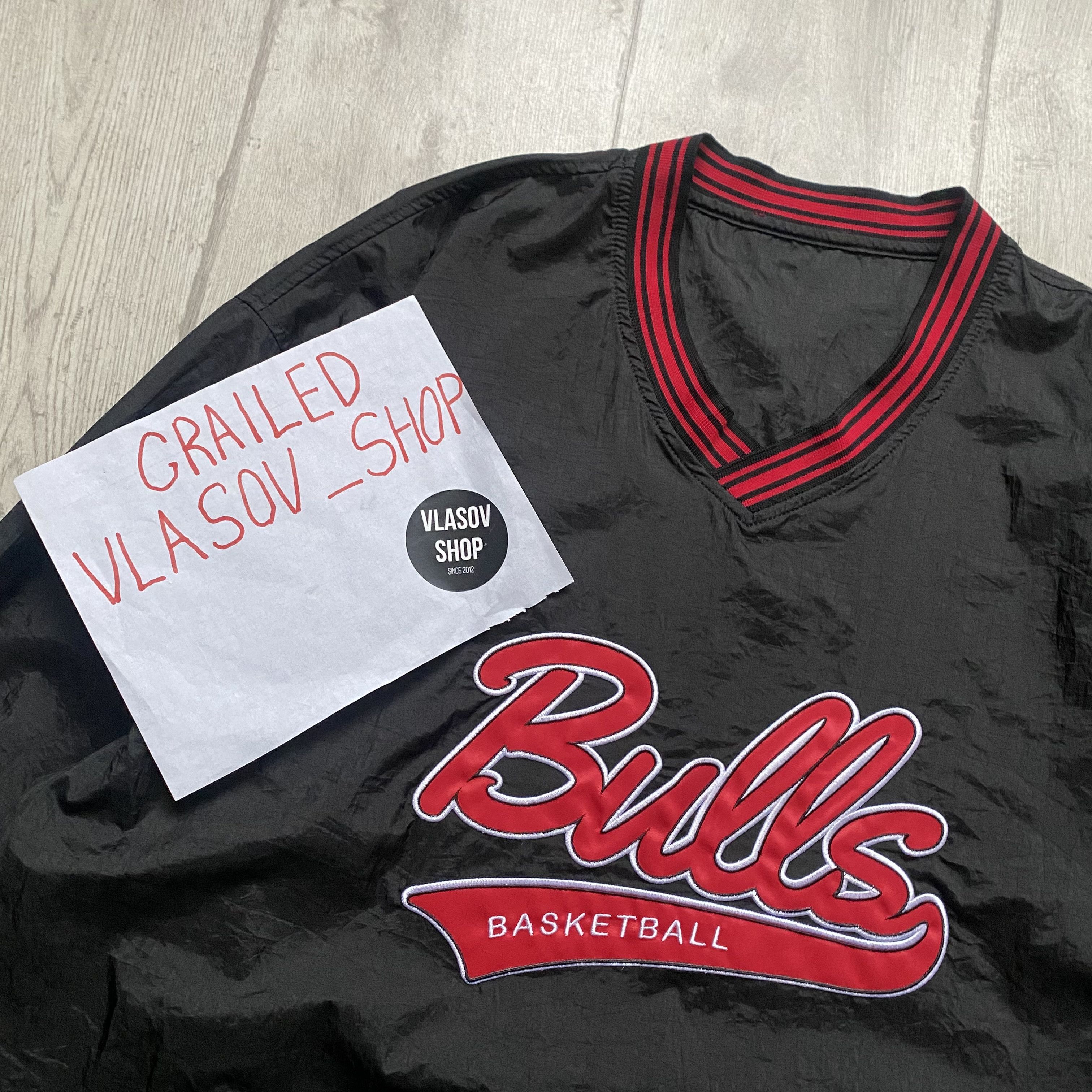 Mitchell & Ness 🏀 NBA Chicago Bulls Nylon Sweatshirt Drill Vintage style Size US M / EU 48-50 / 2 - 6 Thumbnail