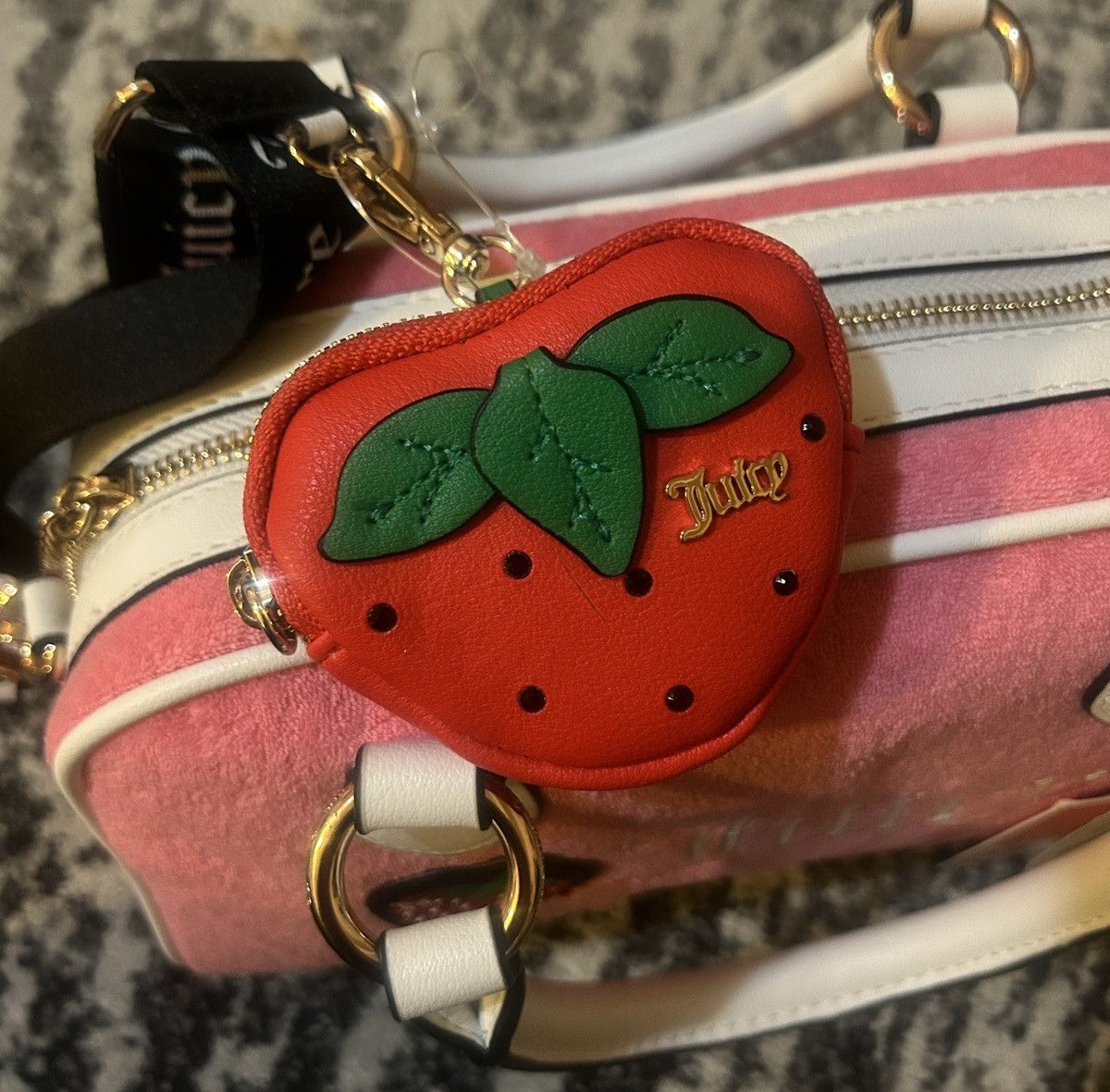 Juicy Couture Juicy Couture Sweet N Juicy Apple Satchel Pink Lemonade Size ONE SIZE - 5 Thumbnail