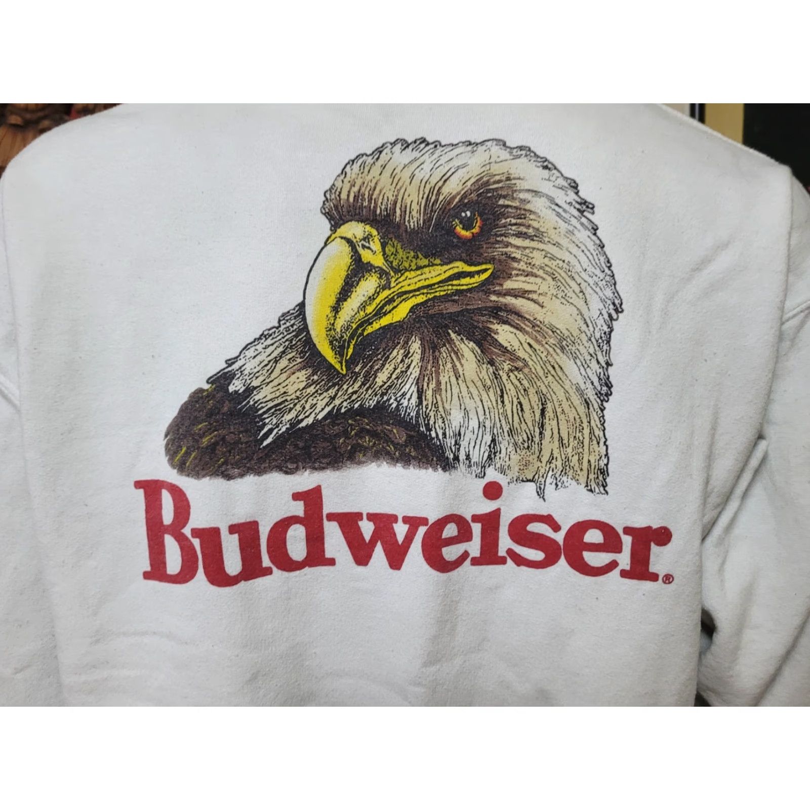 Budweiser VINTAGE Budweiser Crewneck Sweatshirt Large Shirt Unisex Adults L White Budweiser Beer Retro USA Eagle 90s Size US L / EU 52-54 / 3 - 4 Thumbnail