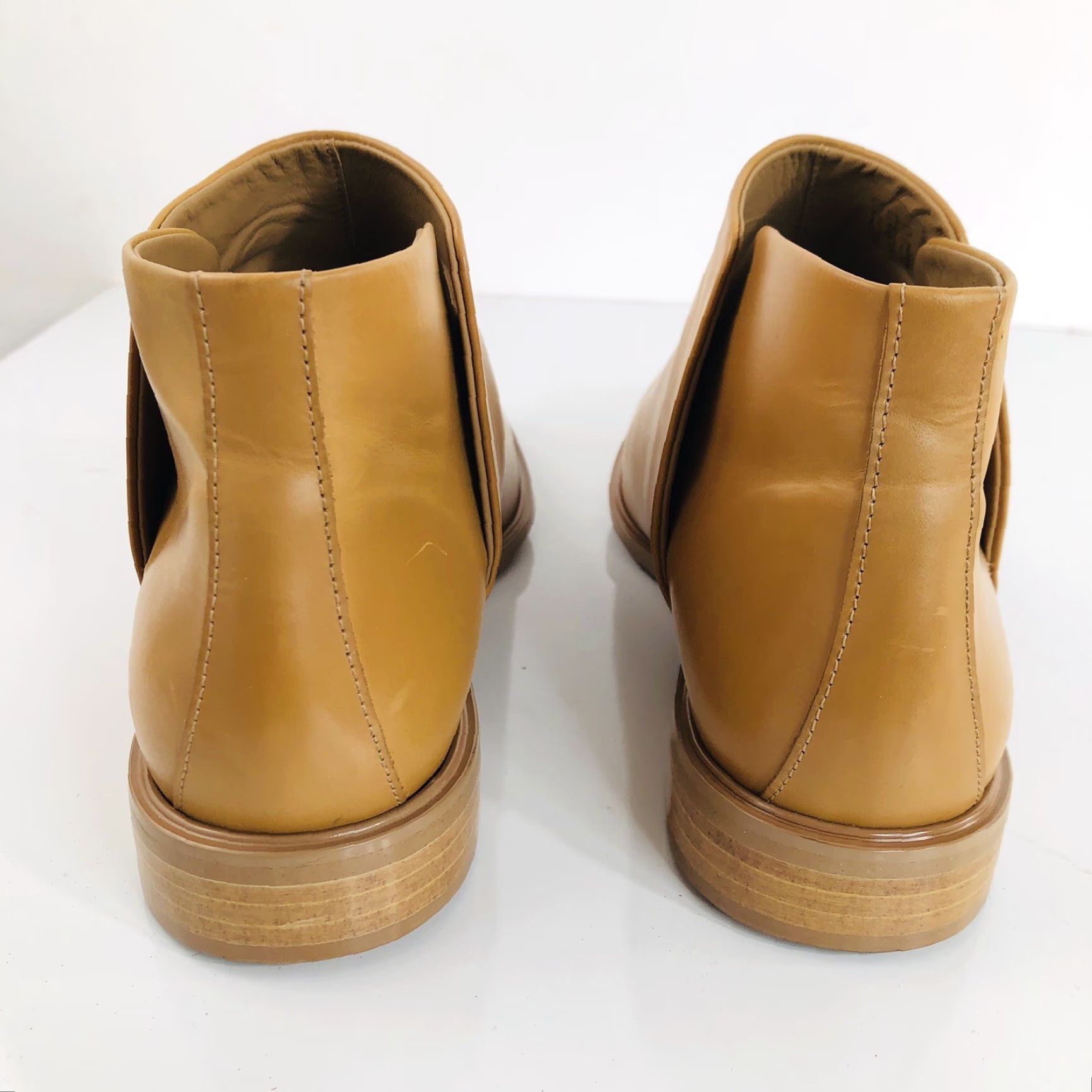 Everlane EVERLANE - Unworn - Womens 9.5 Camel / Tan / Light Brown Ankle Boots Shoes Boot Leather Vintage? Size US 10 / IT 40 - 5 Thumbnail