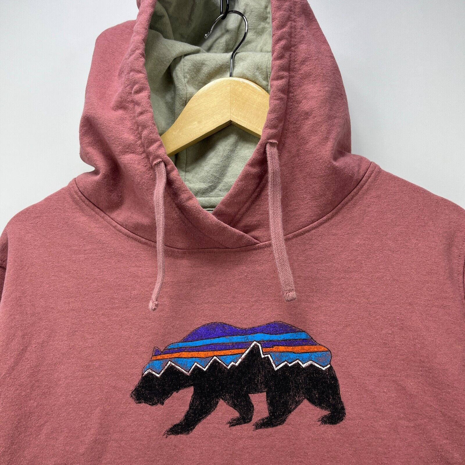Patagonia × Vintage Patagonia Bear Hoodie Uprising Hoodie Regular Unisex Salmon Size US M / EU 48-50 / 2 - 3 Thumbnail