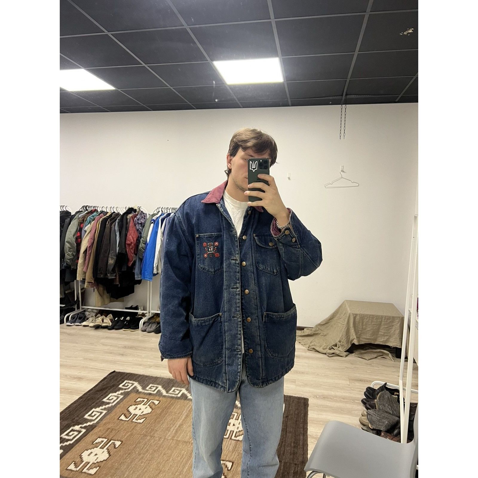 Massimo Osti Best Company Vintage Denim Workwear Coat Jacket 7968AC Size US XL / EU 56 / 4 - 8 Thumbnail