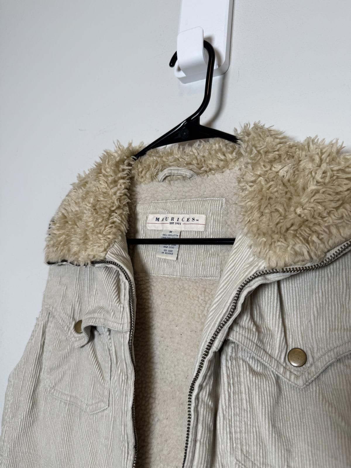 Other Women's Y2K Soft Grunge Corduroy Vest with Sherpa Collar Size M / US 6-8 / IT 42-44 - 3 Thumbnail