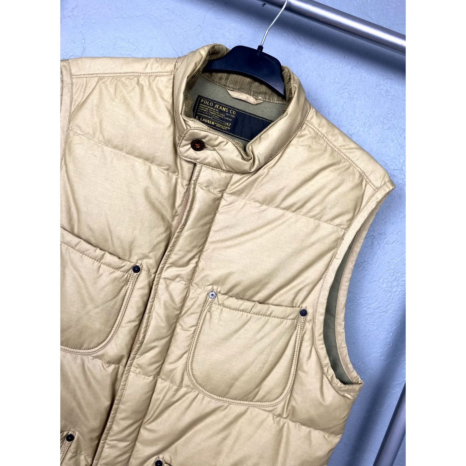 Polo Ralph Lauren VINTAGE Polo Ralph Lauren Jeans Co. Mens Nylon Vest L Beige Size US L / EU 52-54 / 3 - 2 Thumbnail