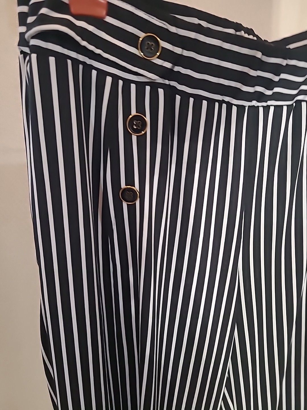 Other SABRINA Lauren Womens SZ L Black and White Striped Pants Size 34" / US 12 / IT 48 - 7 Thumbnail