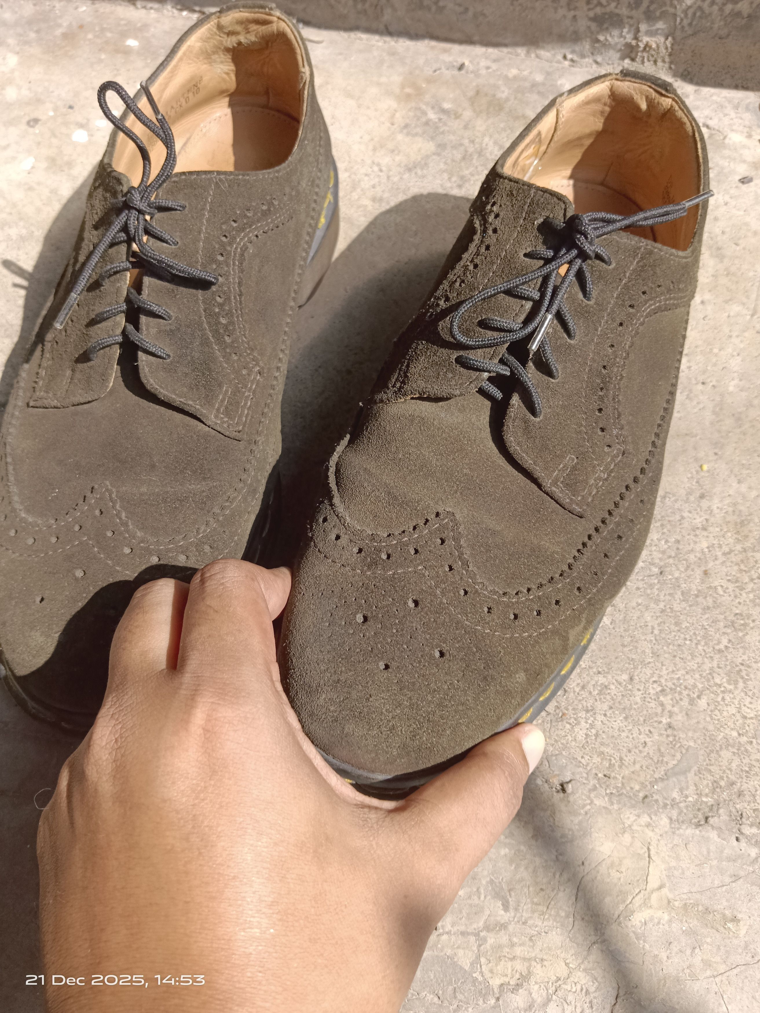 Dr. Martens Vintage Dr Martens wingtip brogue 60's suede leather Size US 11 / EU 44 - 4 Thumbnail