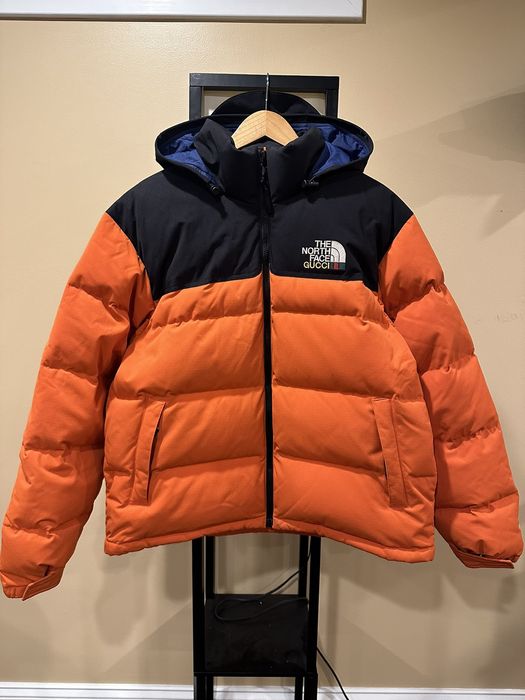 Gucci X North Face Puffer Jacket In All Sizes In Orange