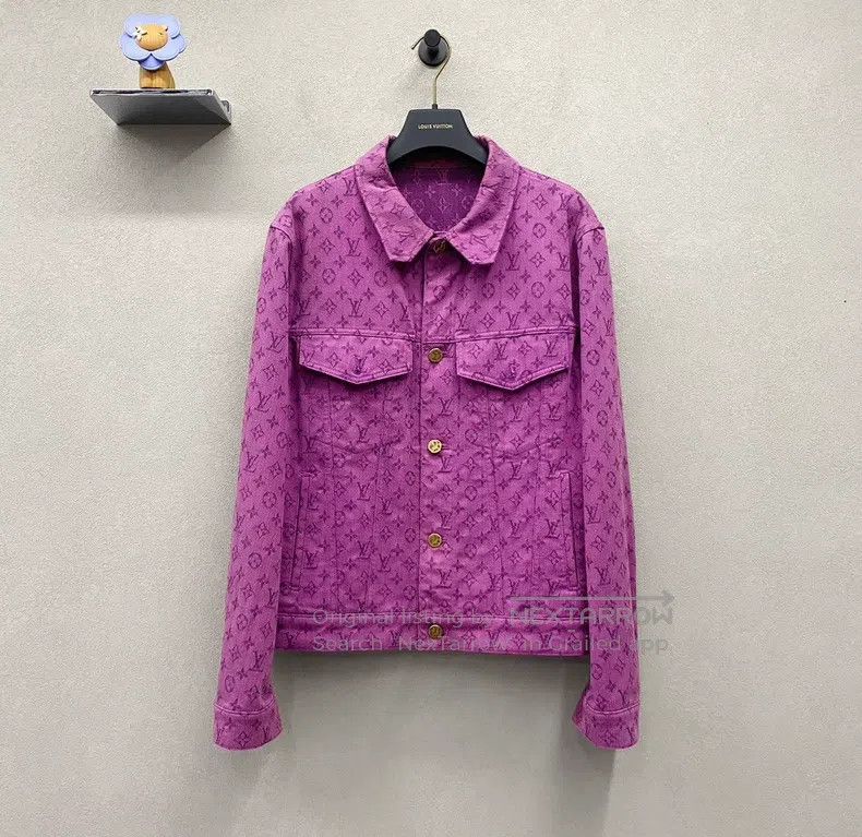 Louis Vuitton Louis Vuitton Purple Monogram Denim Jacket Size US L / EU 52-54 / 3 - 1 Thumbnail