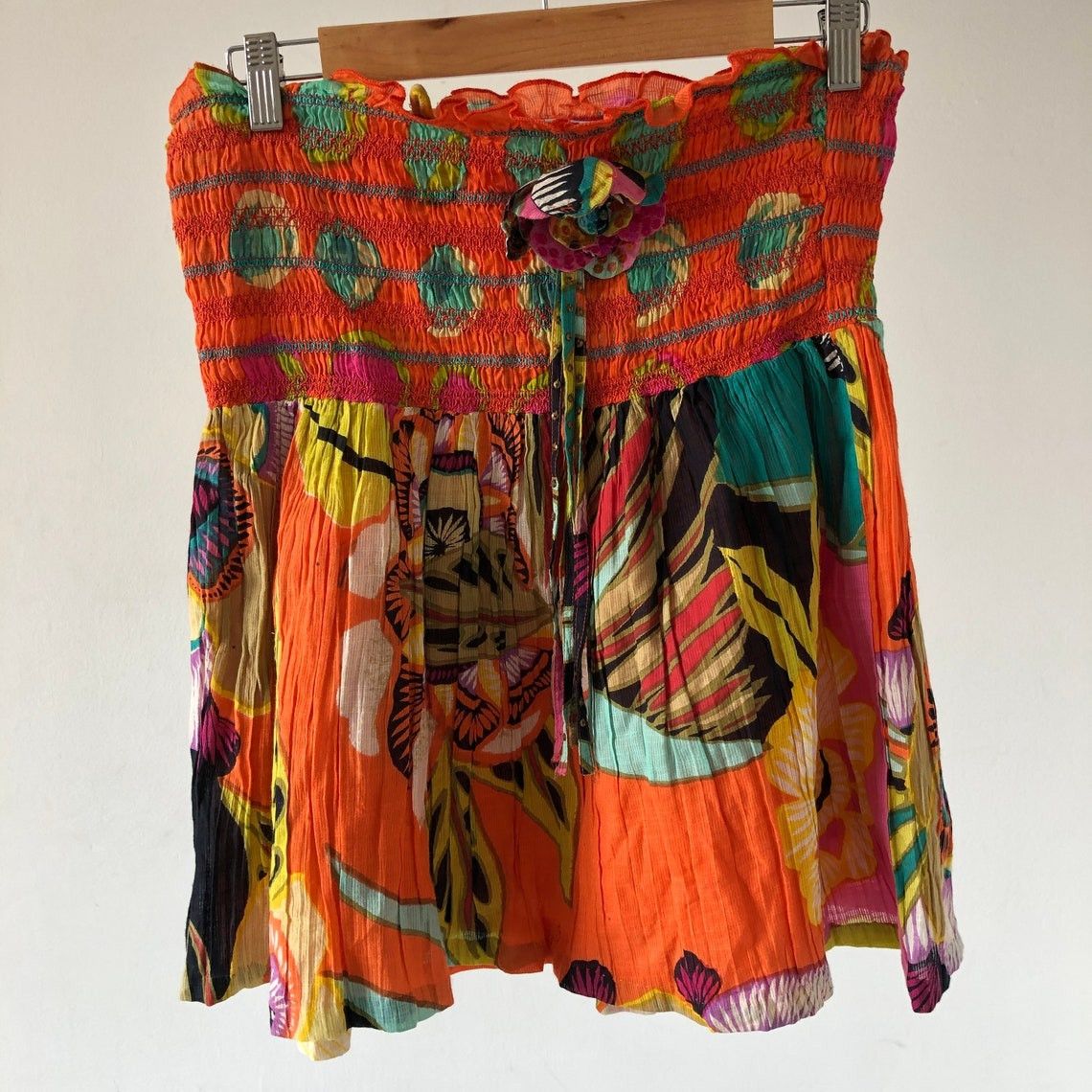 Vintage Vintage Rene Derhy Y2K Floral Strapless Top Size M / US 6-8 / IT 42-44 - 8 Thumbnail