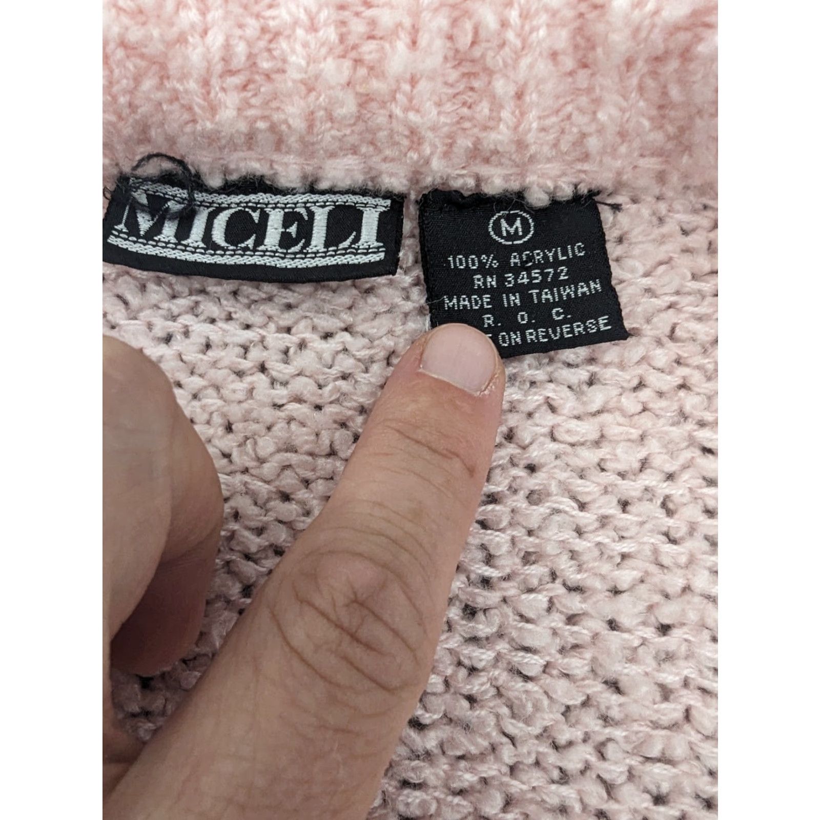 Pinko VINTAGE Pink Sweater Cardigan Womens S6W Open Front 80s 90s Casual Knit Autonomous Size S / US 4 / IT 40 - 4 Thumbnail