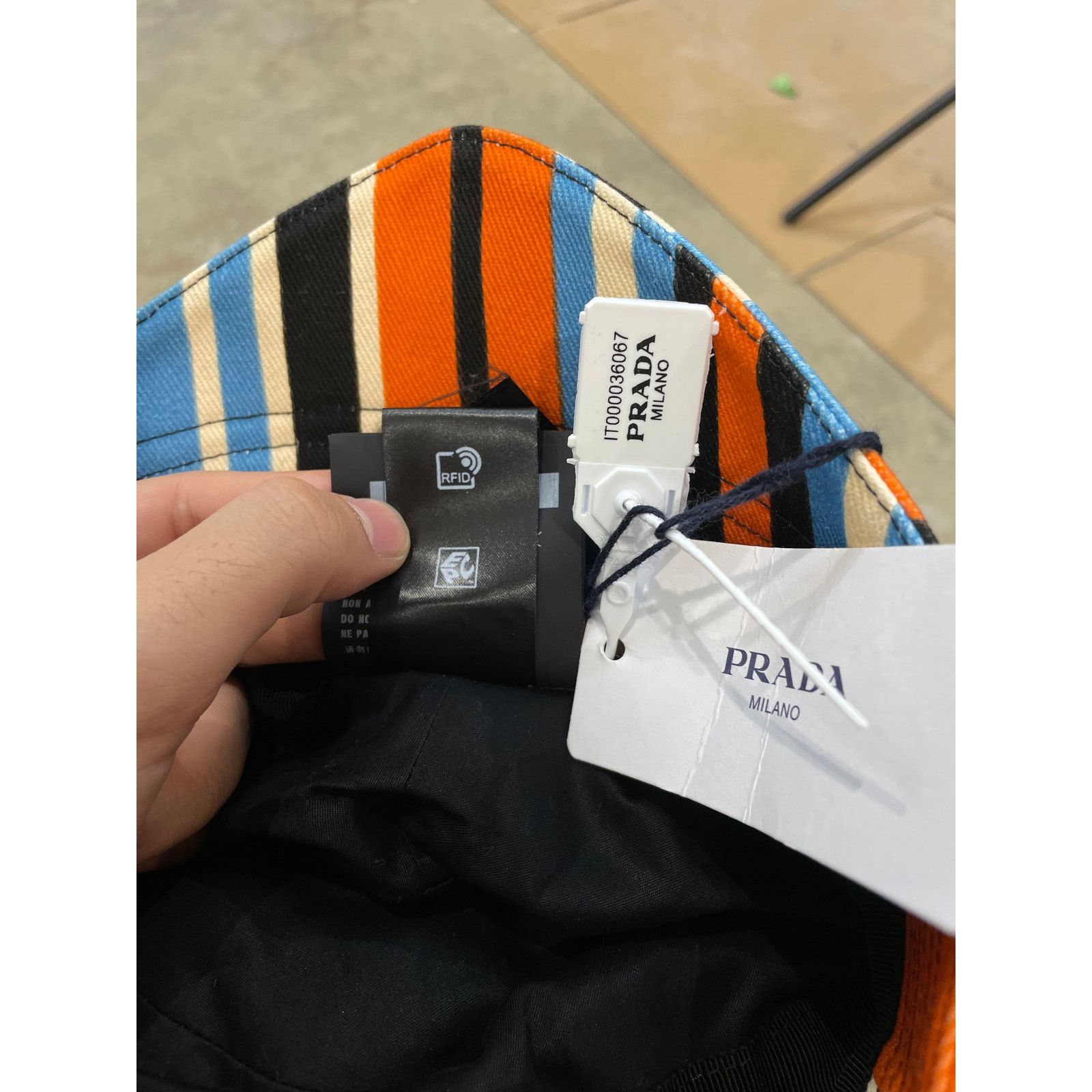 Prada Prada Bucket Hat Orange Multi New Small With Tags Size ONE SIZE - 10 Thumbnail
