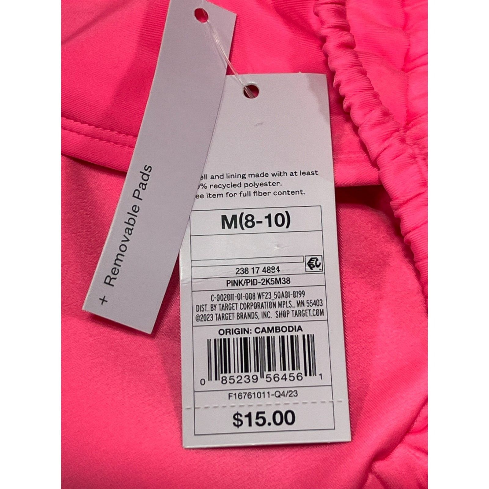 Other Wild Fable - Women's Strap Triangle Bikini Top - Pink - Medi Size ONE SIZE - 6 Thumbnail