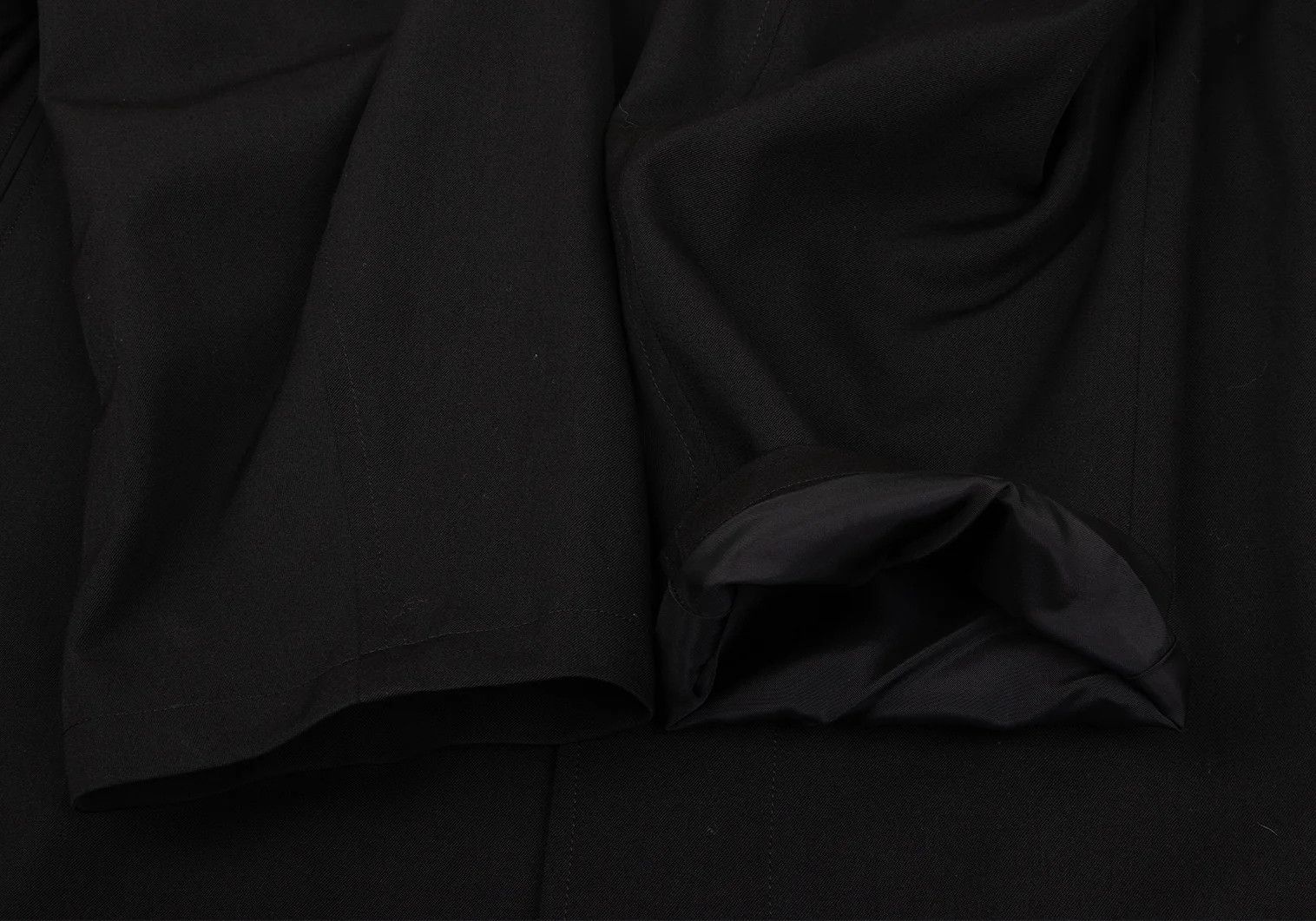 Yohji Yamamoto Yohji Yamamoto Black Wool Gabardine Long Coat Size US L / EU 52-54 / 3 - 7 Thumbnail