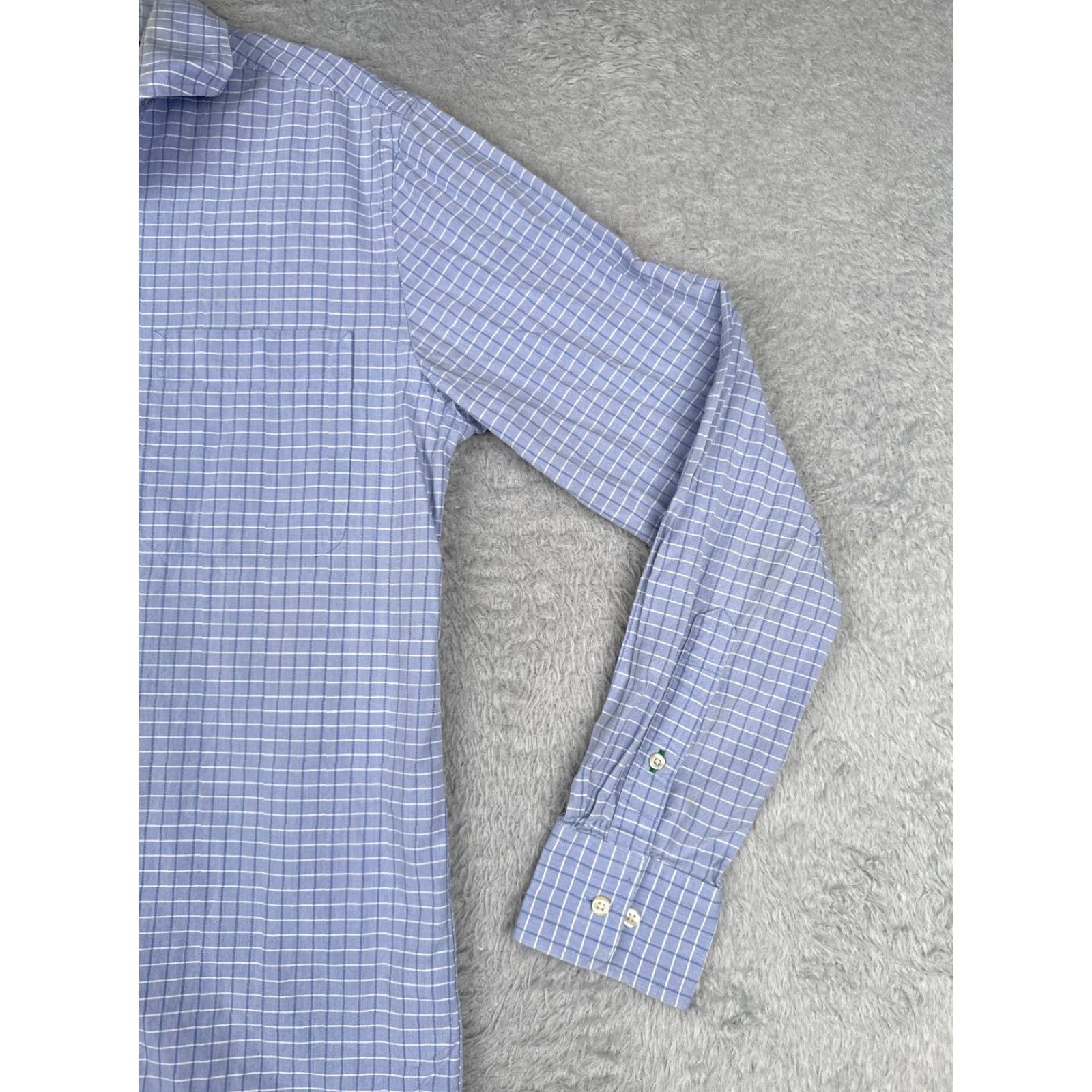 Tommy Hilfiger Tommy Hilfiger Shirt Men Blue Plaid 100% Cotton Long Sleeve Slim Fit 15.5 Button-Up Size US M / EU 48-50 / 2 - 2 Thumbnail