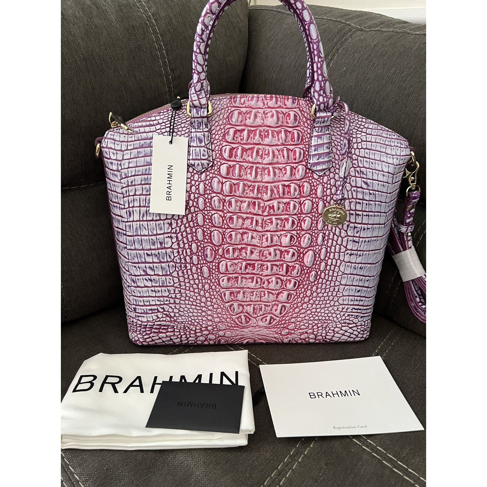 BRAHMIN Brahmin Large Ombre Melbourne Leather Satchel NWT B000508 Size ONE SIZE - 1 Thumbnail