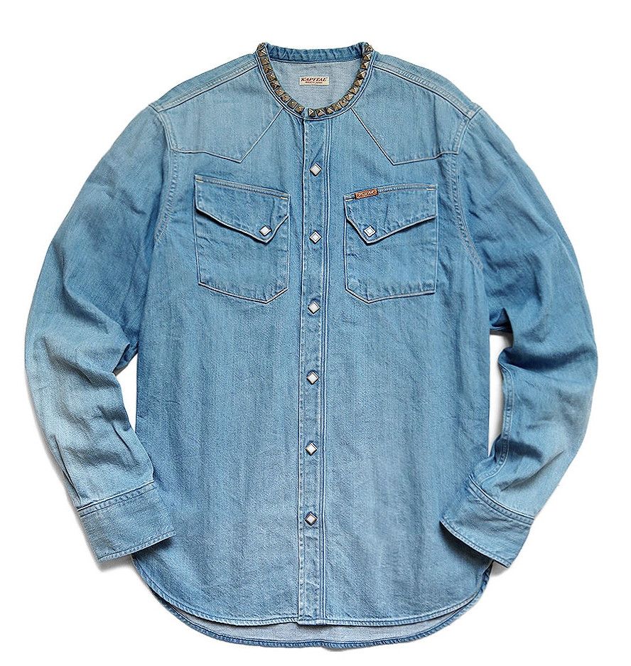 Kapital Kapital 8oz denim band collar studs western shirt indigo 3 Size US L / EU 52-54 / 3 - 1 Thumbnail