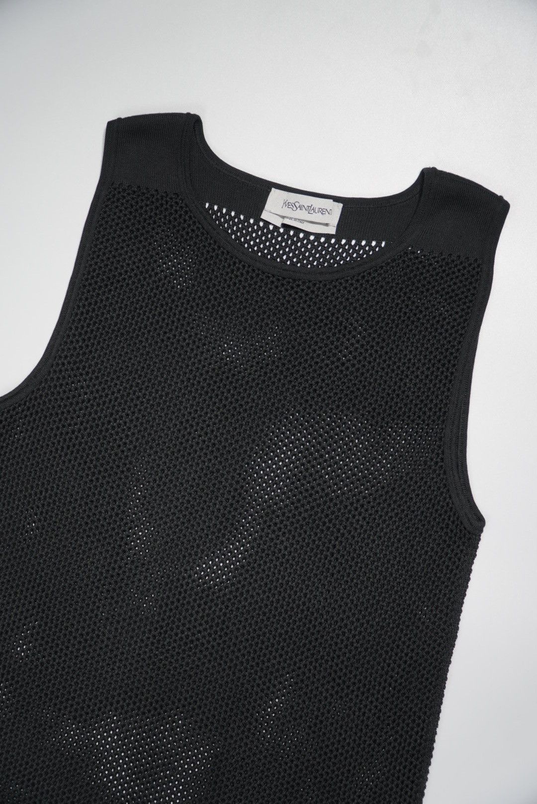 Yves Saint Laurent Yves Saint Laurent Black Mesh Knit Tank Top Size US M / EU 48-50 / 2 - 3 Thumbnail