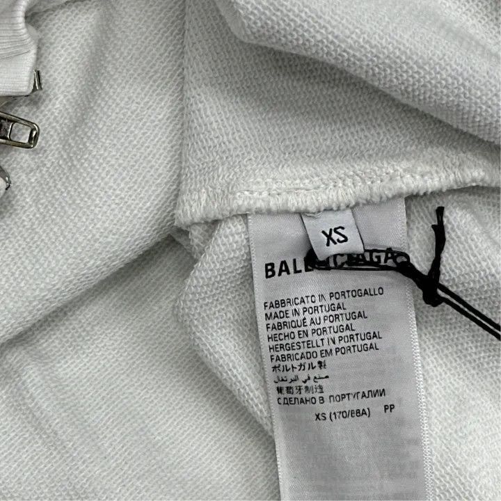 Balenciaga Balenciaga White Logo Hoodie for Women 0079-2507 Size XS / US 0-2 / IT 36-38 - 2 Thumbnail