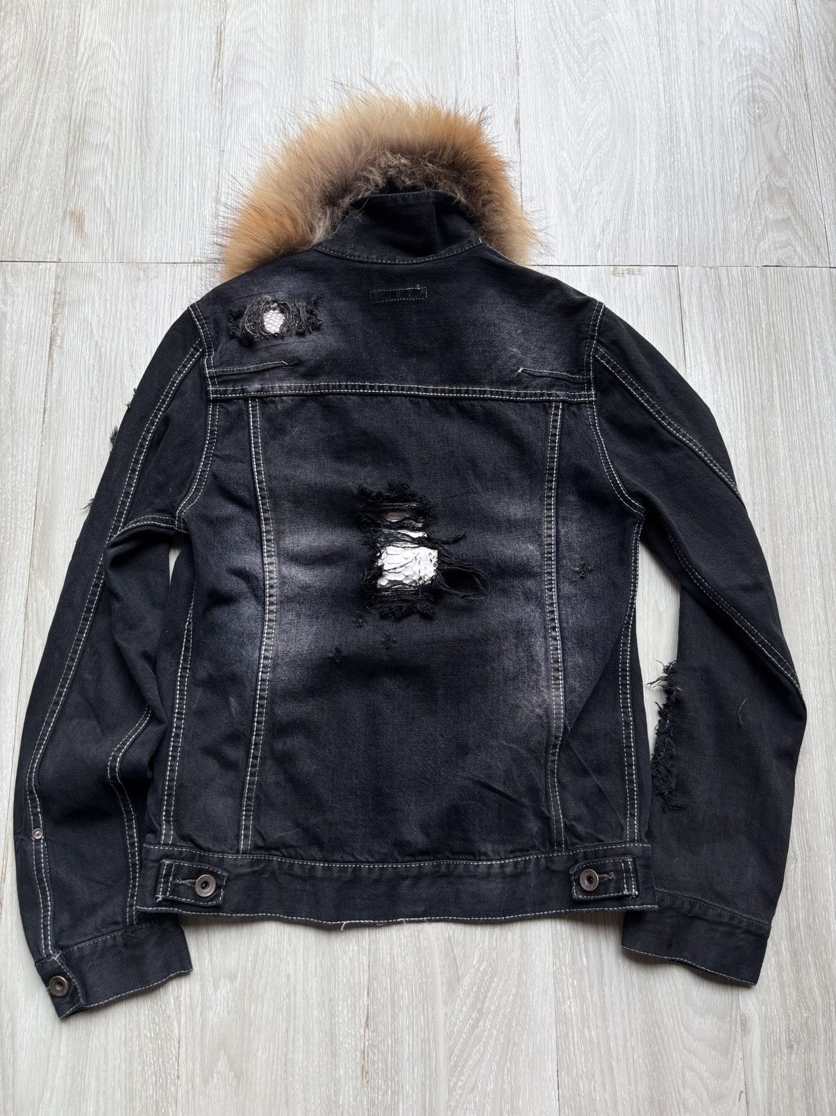 GOSTAR DE FUGA FUGA mudwash fur denim jacket Size US S / EU 44-46 / 1 - 7 Thumbnail