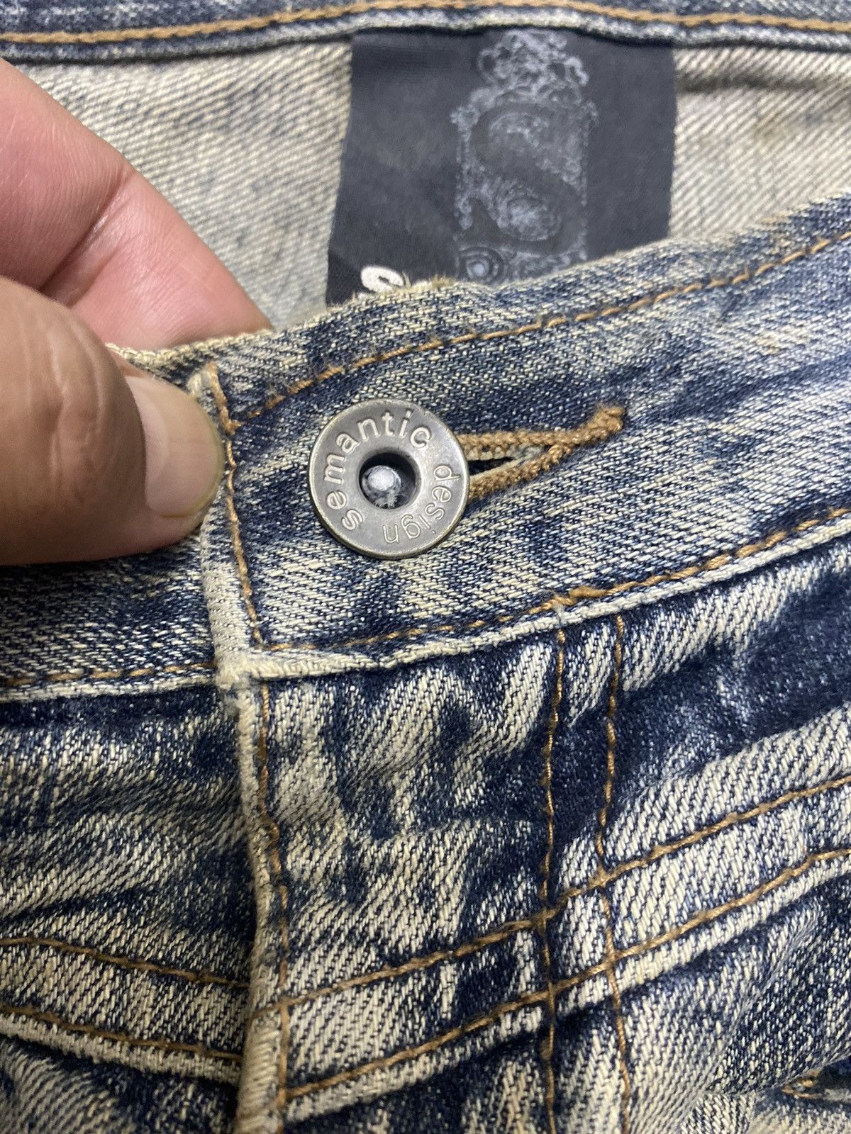 If Six Was Nine Semantic Design Mud Washed Distressed Punk Denim Size US 28 / EU 44 - 7 Thumbnail