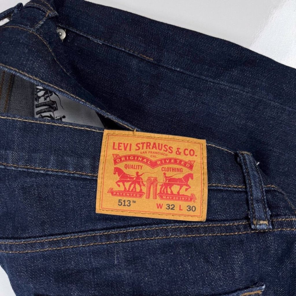 Levi's Levi's 513 Slim Straight Dark Blue Jeans Size W 32 x L 30 Size US 32 / EU 48 - 2 Thumbnail