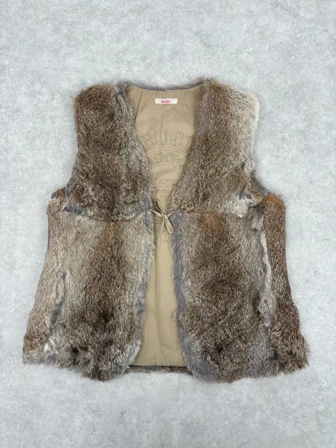 CLOSED 1990s Closed Brown Cozy Fur Vest Size S / US 4 / IT 40 - 1 Thumbnail