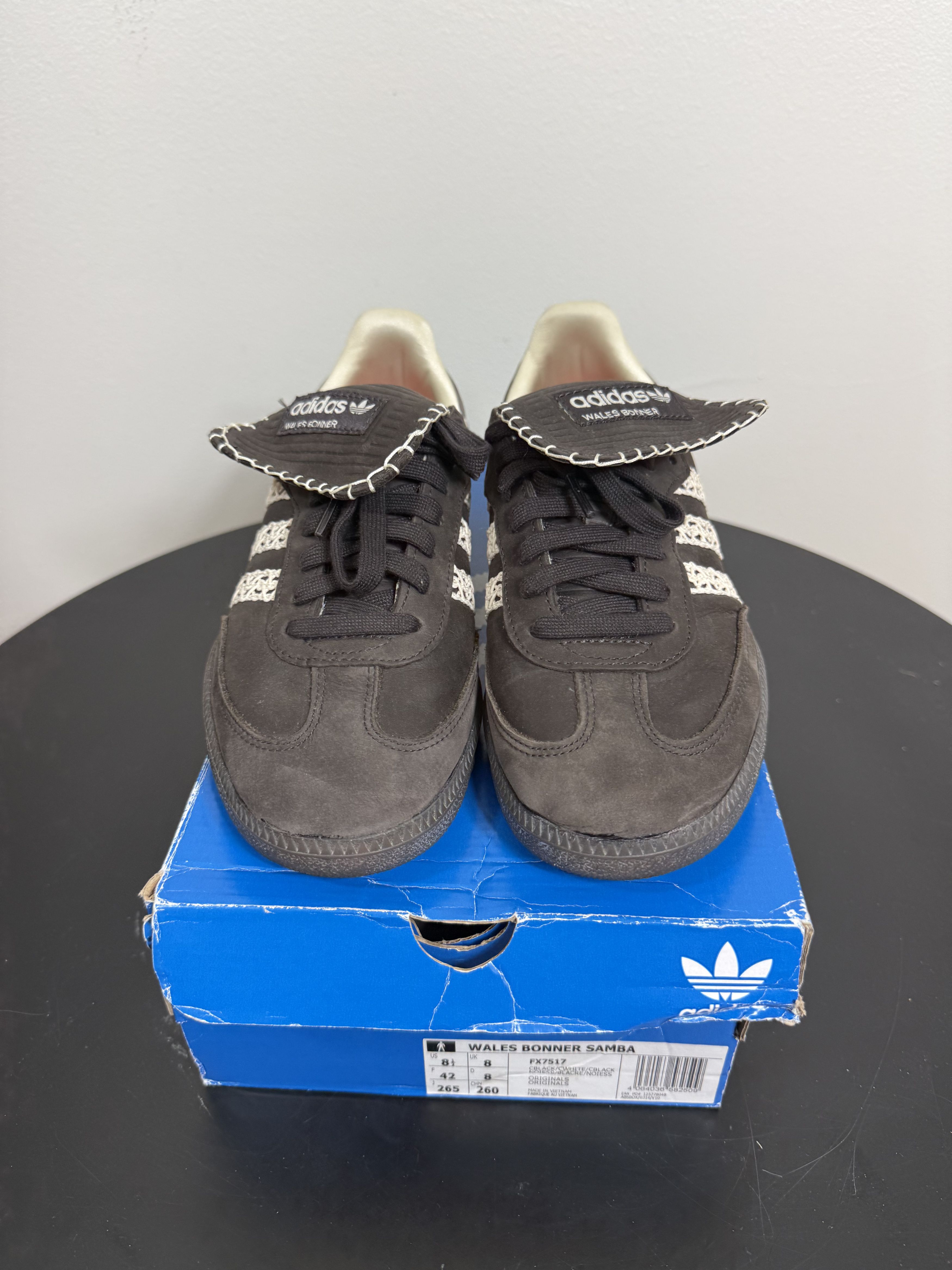 Adidas × Wales Bonner Samba Black Leather (extremely rare first pair FW20) Size US 8.5 / EU 41-42 - 4 Thumbnail