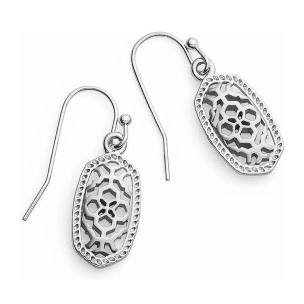 Kendra Scott Kendra Scott Lee Drop Earrings in Silver Filigree Size ONE SIZE - 1 Thumbnail